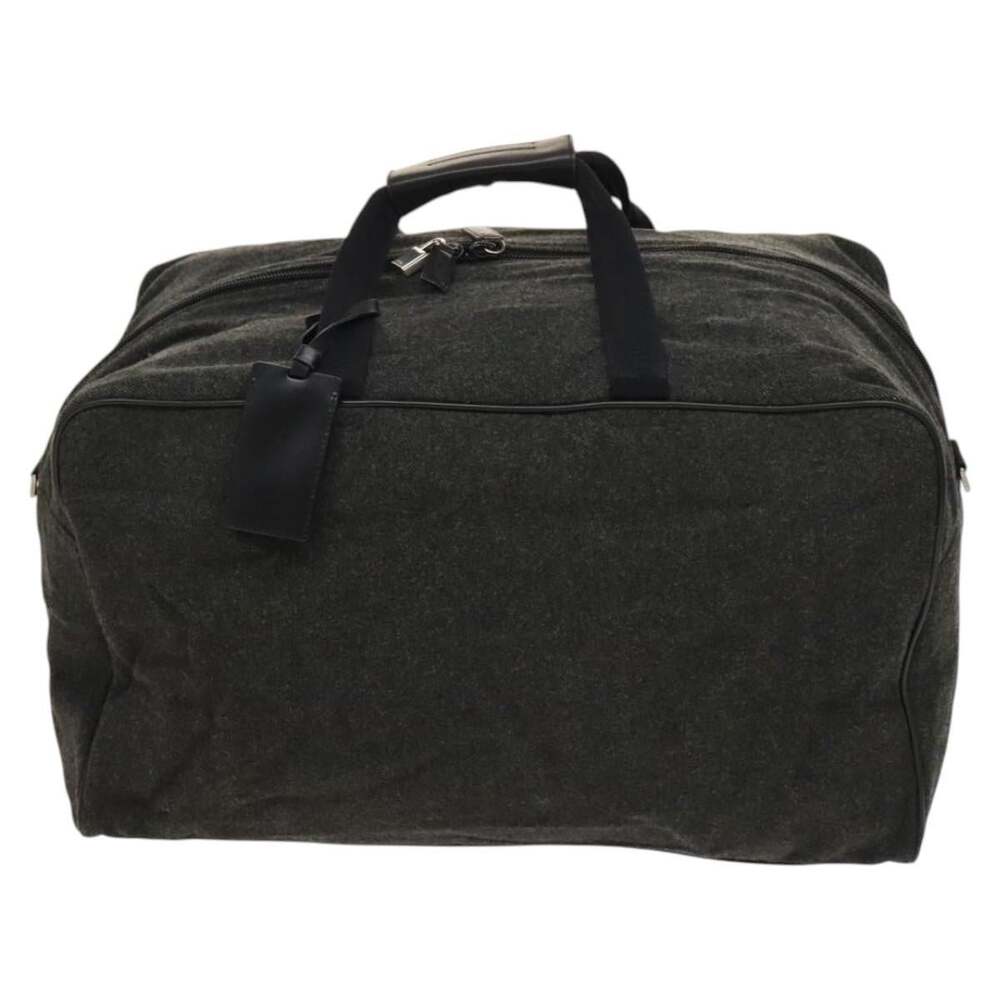 Prada Wool Boston Bag Gray